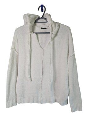 ATM Anthony Thomas Melillo Fleece Inside Out Hoodie White Size Medium Relaxed